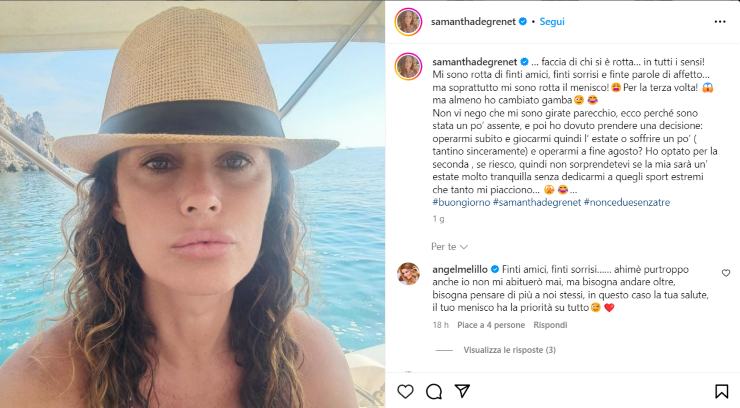 Samantha de Grenet decisione difficile