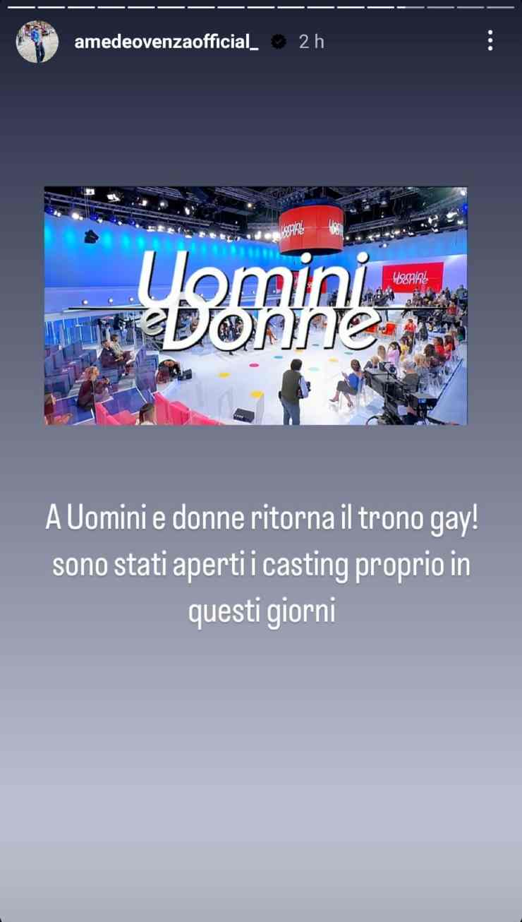 Uomini e Donne trono gay