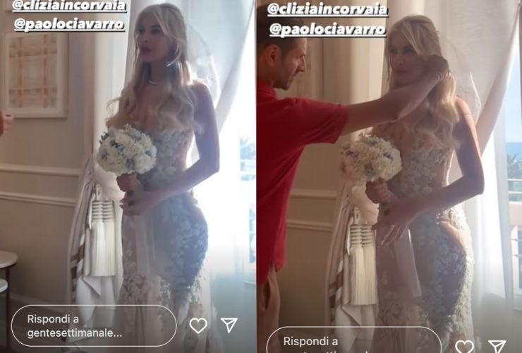 clizia incorvaia abito da sposa