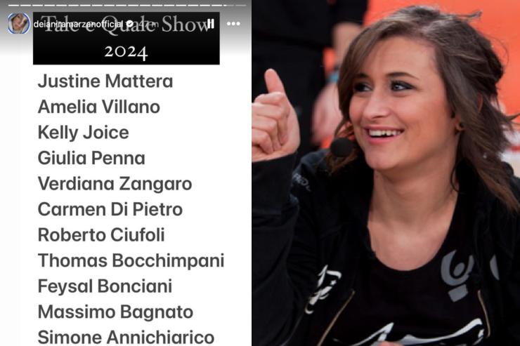 Tale e Quale Show cast 