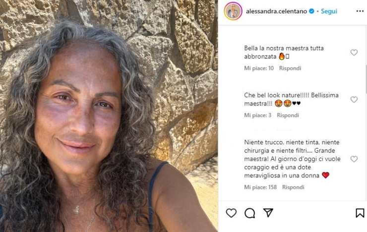 Alessandra Celentano senza trucco