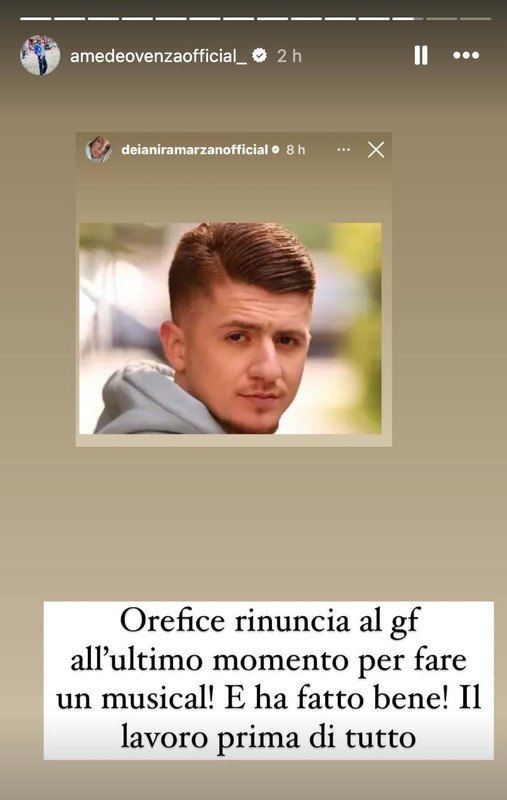 GF attore Mare Fuori rinuncia